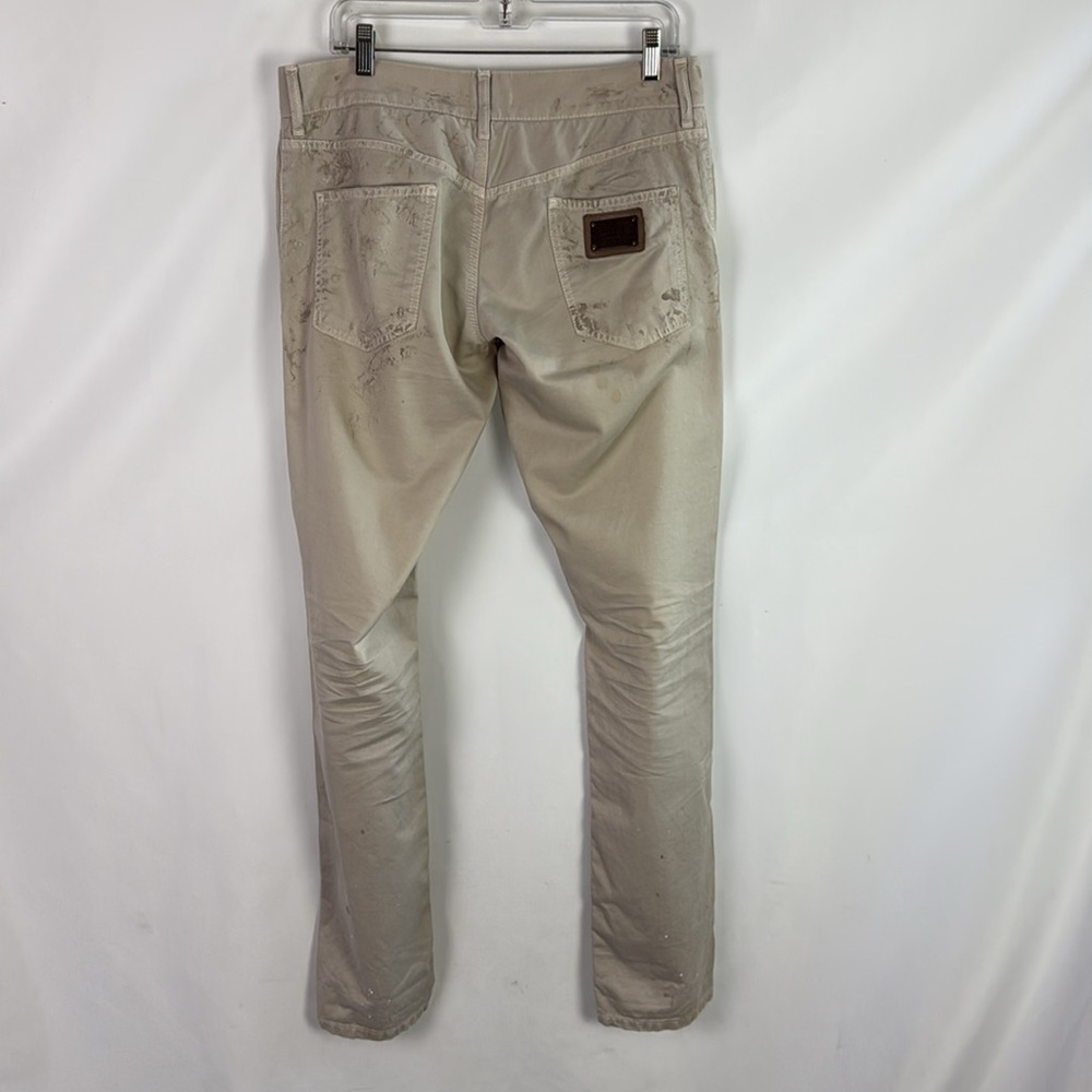 Dolce & Gabbana Painted Tan Trousers - Picture 3 of 5